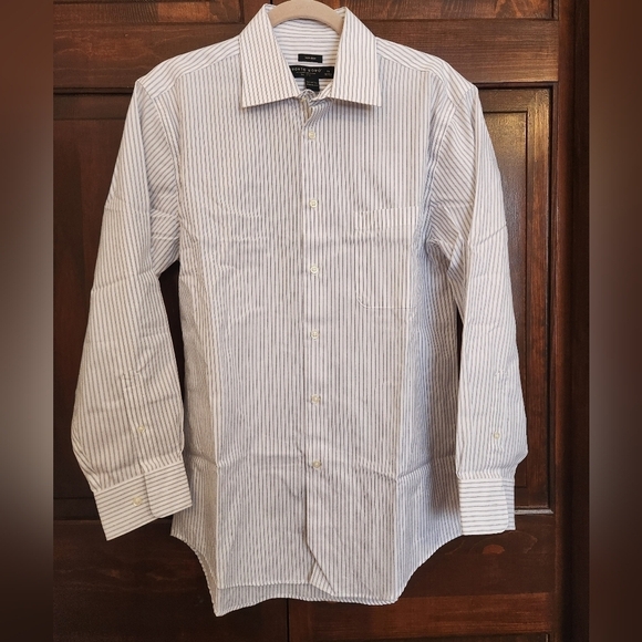 Pronto Uomo Grey Striped Shirt - Picture 1 of 4